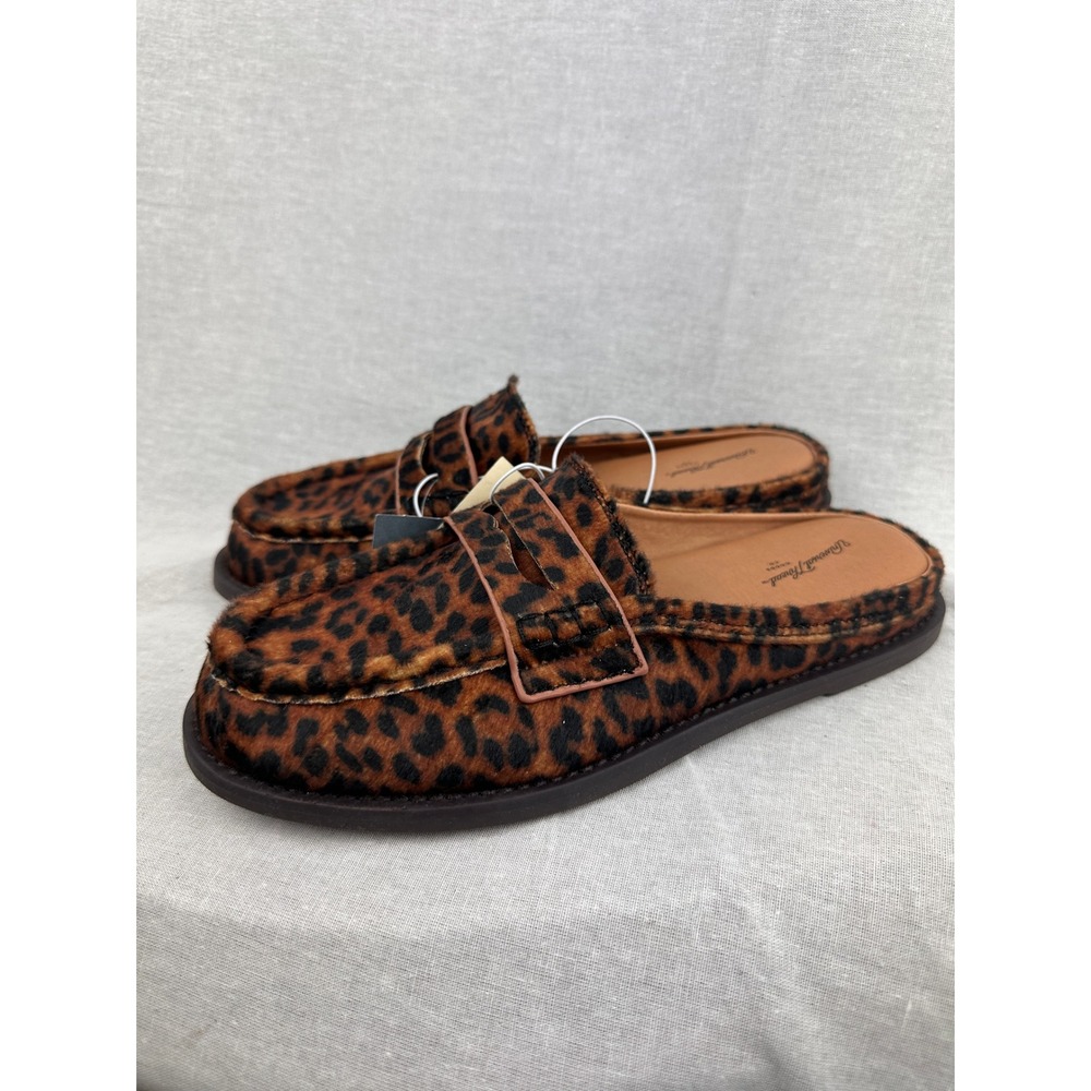 Universal Thread Womens Leopard Print Penny Loafer Mules Brown Animal Print 6.5‎
